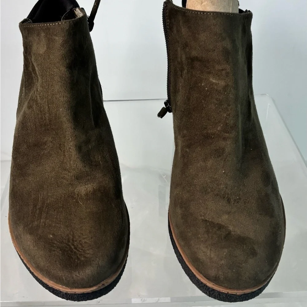 Dr. Scholl’s Berklie Wedge Ankle Boot Olive Comfort Bootie Women’s Size 10